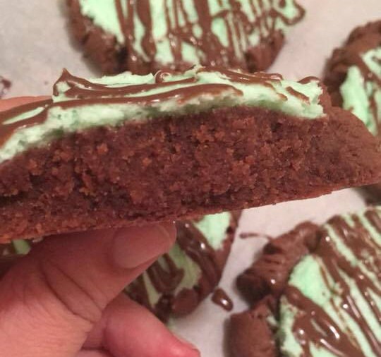Mint Grasshopper Chocolate Sugar Cookies