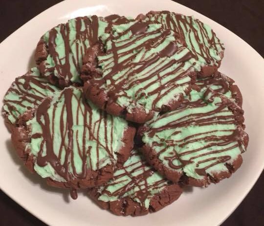 Mint Grasshopper Chocolate Sugar Cookies