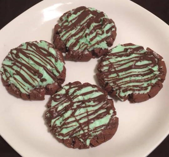 Mint Grasshopper Chocolate Sugar Cookies