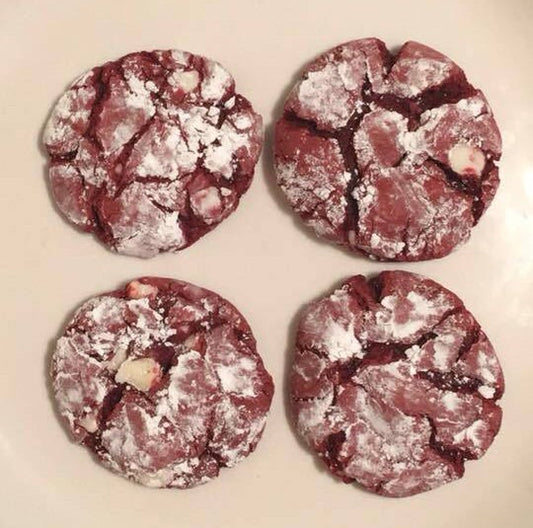 Red Velvet Crinkle Cookies