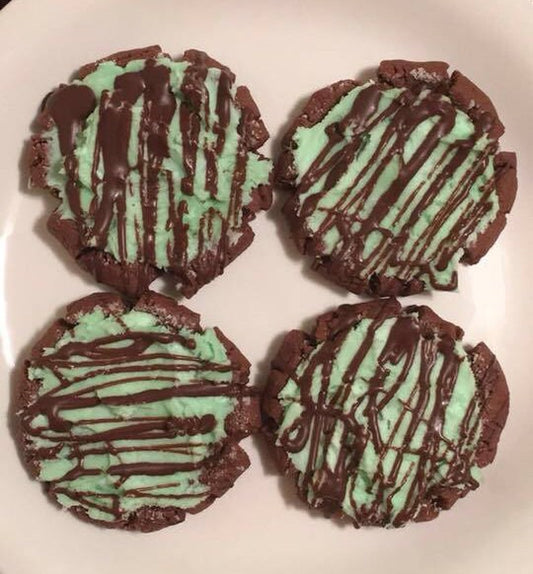 Mint Grasshopper Chocolate Sugar Cookies