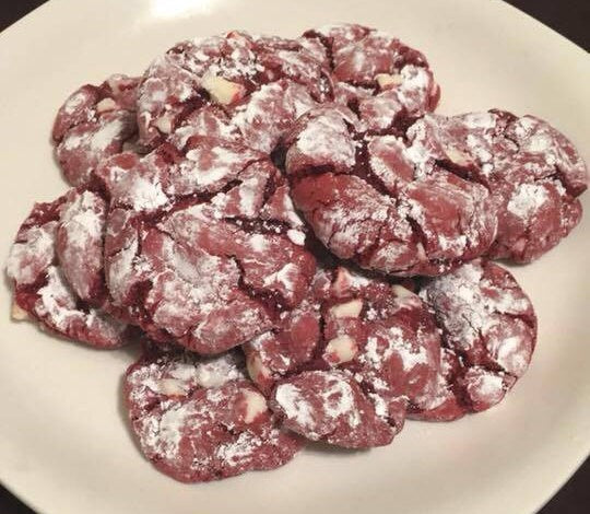 Red Velvet Crinkle Cookies