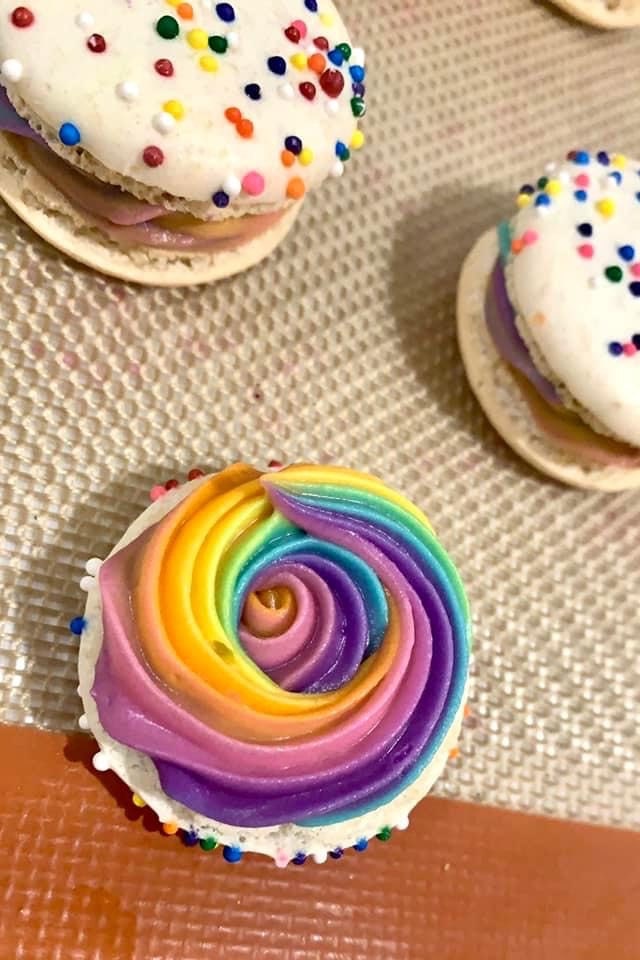 Rainbow French Macarons