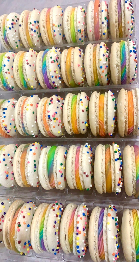 Rainbow French Macarons